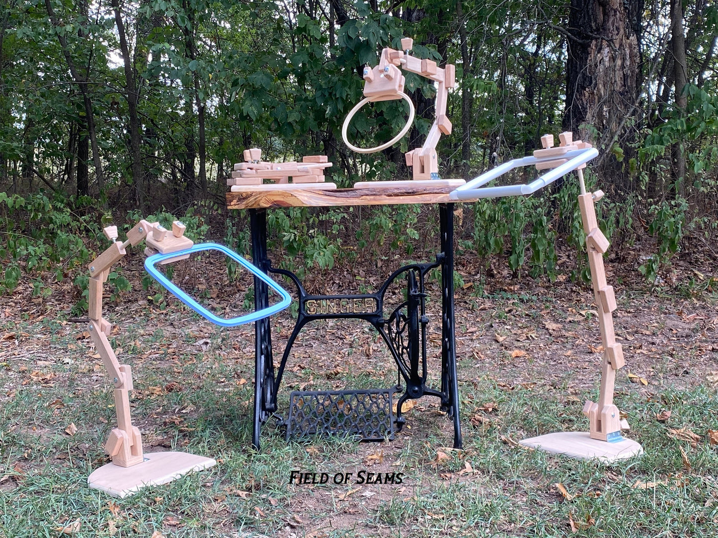 Oak Embroidery Hoop Stand, Embroidery stand, Cross Stitch Hoop Stand, Cross Stitch stand, Hand sewing stand for the Table, Floor,or Lap