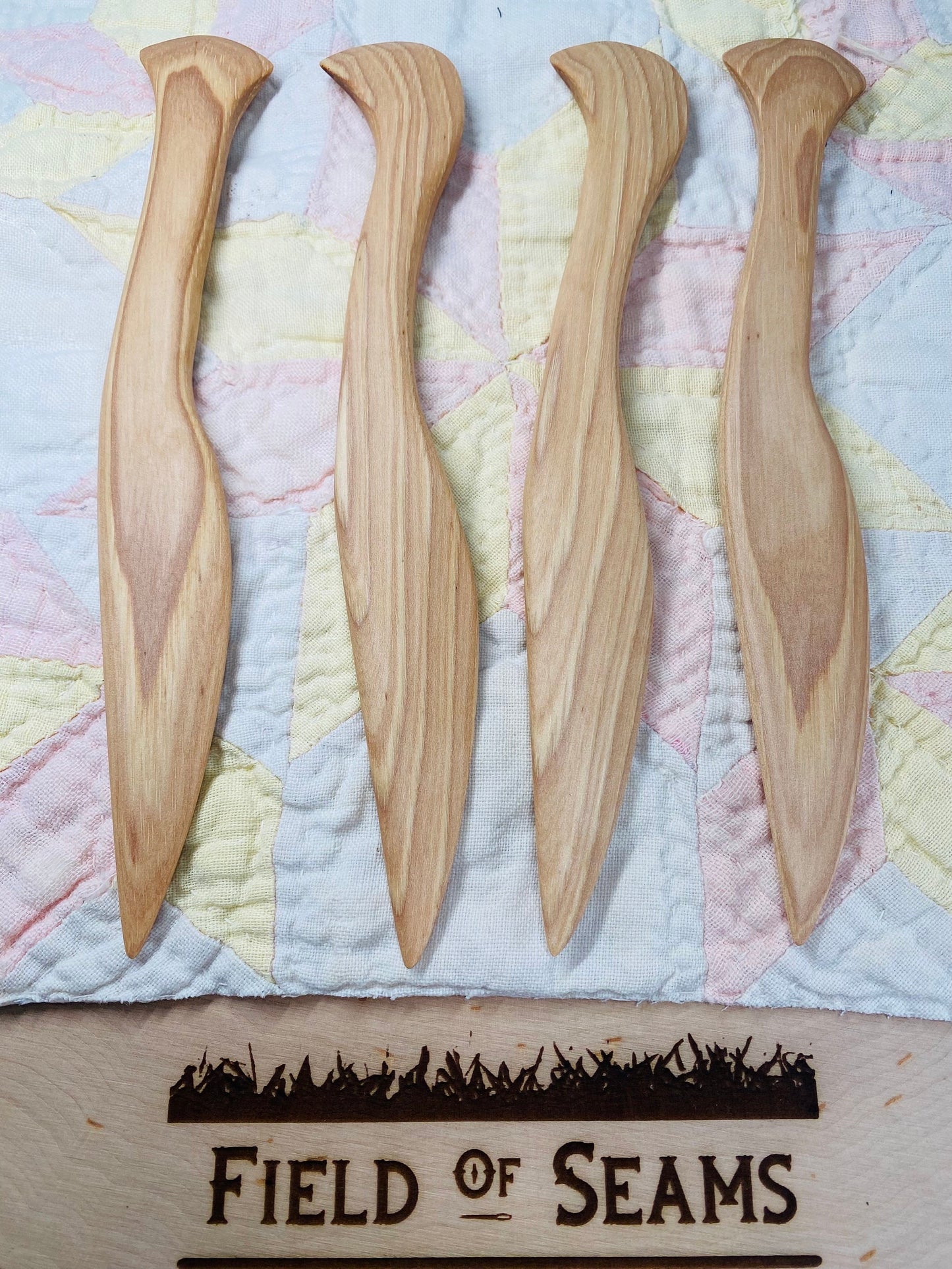 Seam/Point turner- Handcrafted from Hickory for Quilters and Sewists