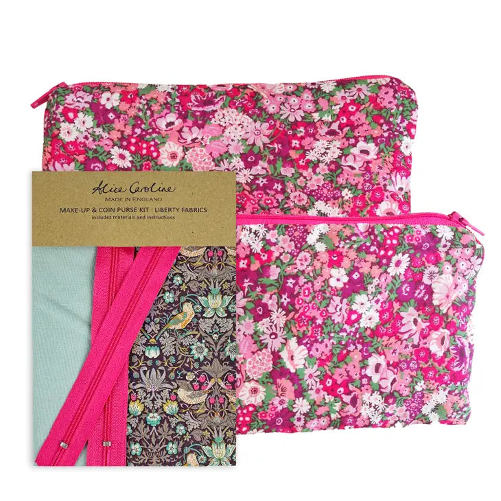 Liberty Tana Lawn Make-Up & Coin Purse Kit- Light Pink