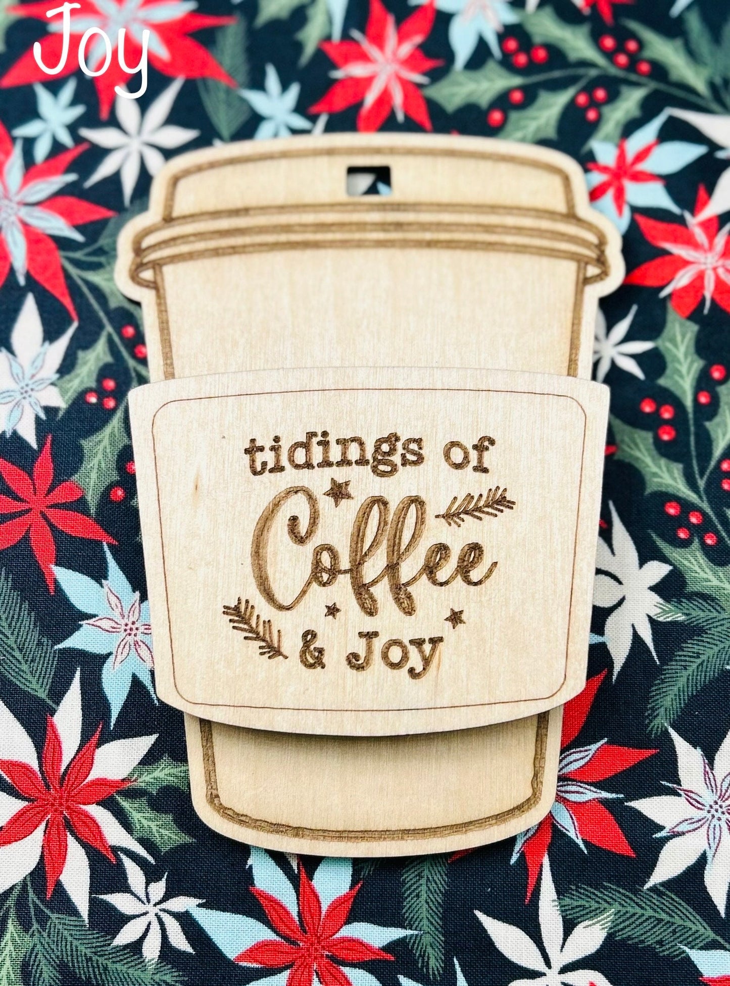 Christmas Coffee Cup Gift Card Holder Ornaments